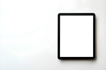 Fototapeta premium Tablet computer with blank white screen, isolated on white background