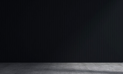 The modern interior design concept of empty lounge and living room and black wall background