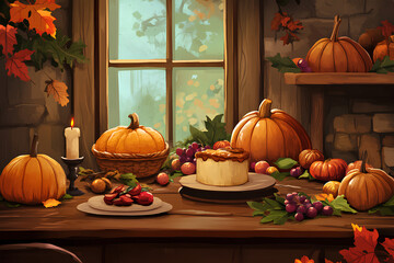 Thanksgiving dinner background