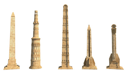 3d render Egyptian obelisk