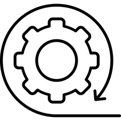 gear like optimize system icon.. Gear icon template color editable. Gear symbol vector sign isolated on white background.