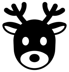 Obraz premium トナカイのアイコン 黒