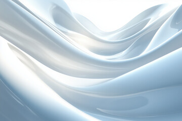 Elegant Abstract Curved Lines with Light Background Design 3D Render for Modern Art Visuals