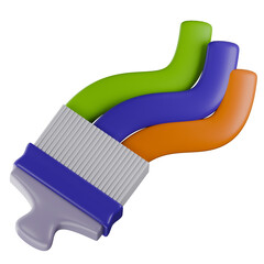 Paint Brush 3D Illustration