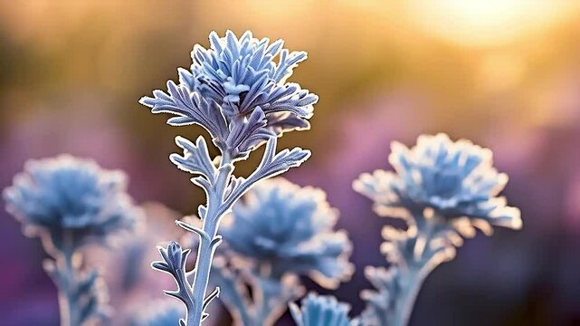 a blue thistle flower