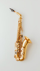 Saxophone, white isolate background