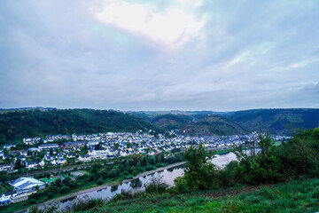 Fall scenery along the Mosel river valley