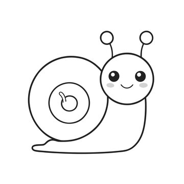 recommend clip art: Cute Cartoon Snail line art Vector for Kids Coloring and Stickers.