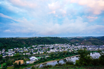 Fall scenery along the Mosel river valley