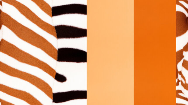 3D animal print in shades of brown camle collage vibrant colored spot stripe seamless patchwork pattern. fashion trendy background for fabric design wallpaper