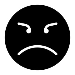 angry glyph icon