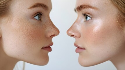 Blog post capturing a rhinoplasty patient's emotional journey, with before-and-after images showing their physical transformation and the newfound confidence it brought