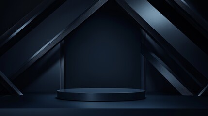 Sleek 3D Podium with Ample Space for Presentations