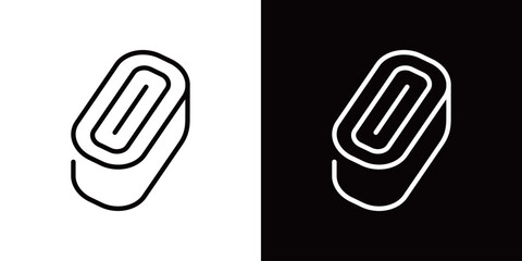 たまご焼きのシンプルなラインアイコン