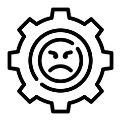 gear line icon