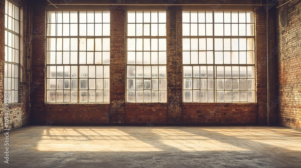 Canvas Prints Sunlit warehouse space