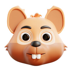 Squirrel 3D Illustration