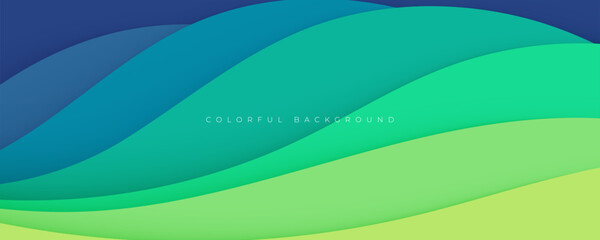 Colorful abstract wavy shape background gradient design vector