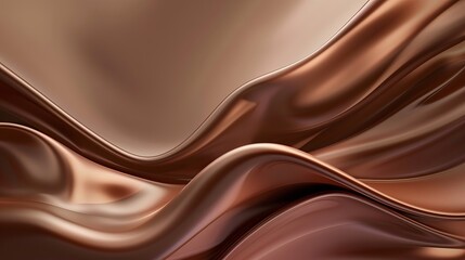 Abstract background of flowing chocolate. The brown color is rich and decadent.