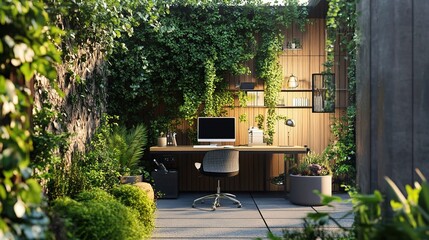 Obraz premium Garden office oasis
