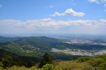 筑波山・コマ展望台から眺める関東平野