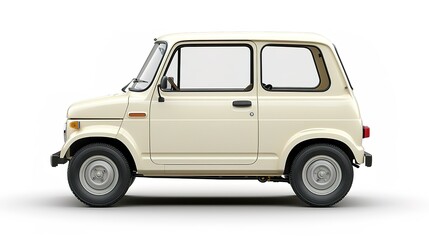 A Traffic Car on White Background - a dynamic and eye-catching visual. The traffic car on a pure white backdrop creates an engaging and appealing scene.