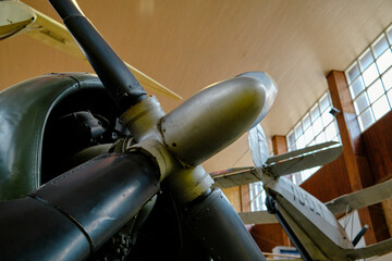 The propeller of an old fight plane