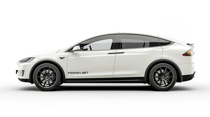 Obraz premium A Traffic Car on White Background - a dynamic and eye-catching visual. The traffic car on a pure white backdrop creates an engaging and appealing scene.