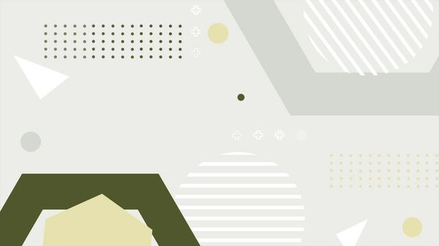 Abstract simple geometric background with blue and grey shapes seamless motion 4k video background pop art design