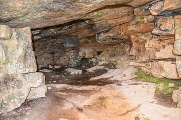 The rock cave holds the mysteries of time, carved by nature’s patient hand, Cloudlands Canyon State Park, Rising Fawn, Georgia