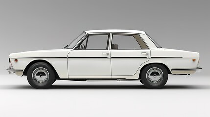 Fototapeta premium A Traffic Car on White Background - a dynamic and eye-catching visual. The traffic car on a pure white backdrop creates an engaging and appealing scene.