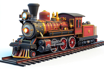 train locomotive vehicle railway 3d icon