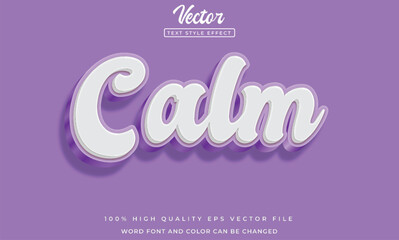 Editable calm text effect 3d style
