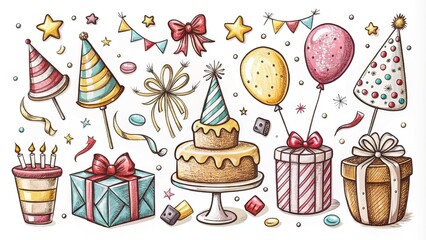 Happy Birthday Celebration Sketch