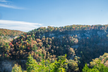 Cliffs rise, revealing nature’s grand masterpiece, Cloudlands Canyon State Park, Rising Fawn, Georgia