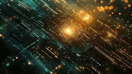 Obraz premium Digital data flow