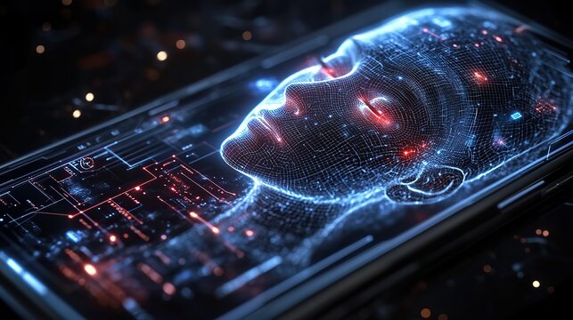 futuristic smartphone displaying advanced ai capabilities showcasing seamless integration of artificial intelligence in mobile operating systems for enhanced user experience and functionality