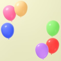 背景素材_風船_カラフル