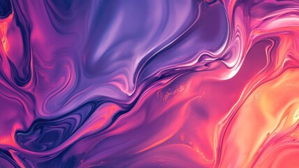 Obraz premium Abstract Swirling Purple, Pink, and Orange Liquid Art