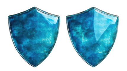 Collection of Blue Shield Locks Representing Cybersecurity Protection Generative AI