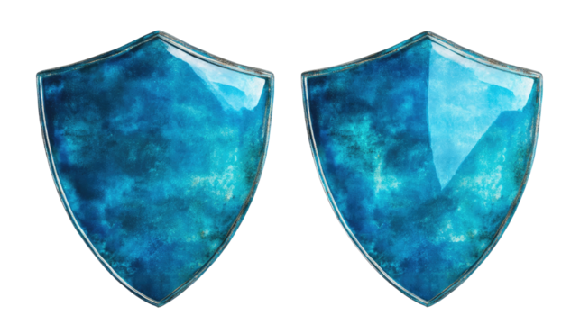 Collection of Blue Shield Locks Representing Cybersecurity Protection Generative AI