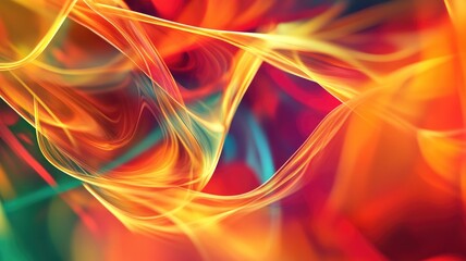 Abstract Swirling Lights in Warm Colors