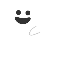 Color block cute halloween icons-ghost
