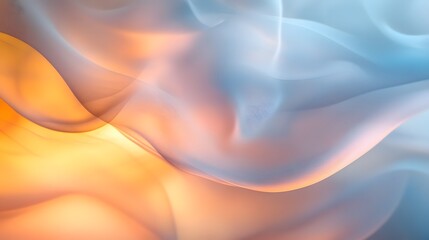 Fototapeta premium Flowing smoke gently curling through a softly lit background creating ethereal movement