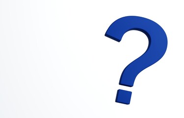3D素材_クエスチョンマーク_青
