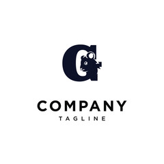 Letter G Quokka Logo Icon Vector