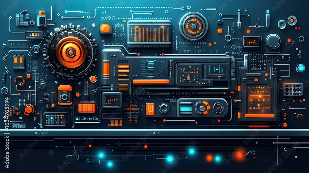Poster depicting the concept of function in programming featuring machine with cogs and wheels presented in