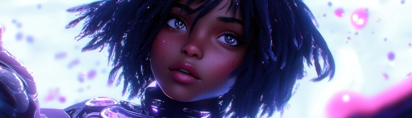 Jubilant 3D Illustration of an Individual Expression