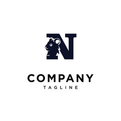 Letter N Quokka Logo Icon Vector