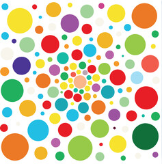 Festival brite colorful dot background, different many colors,navy blue background.